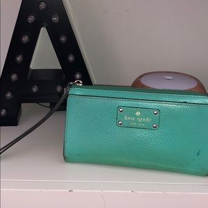 Green Kate Spade clutch